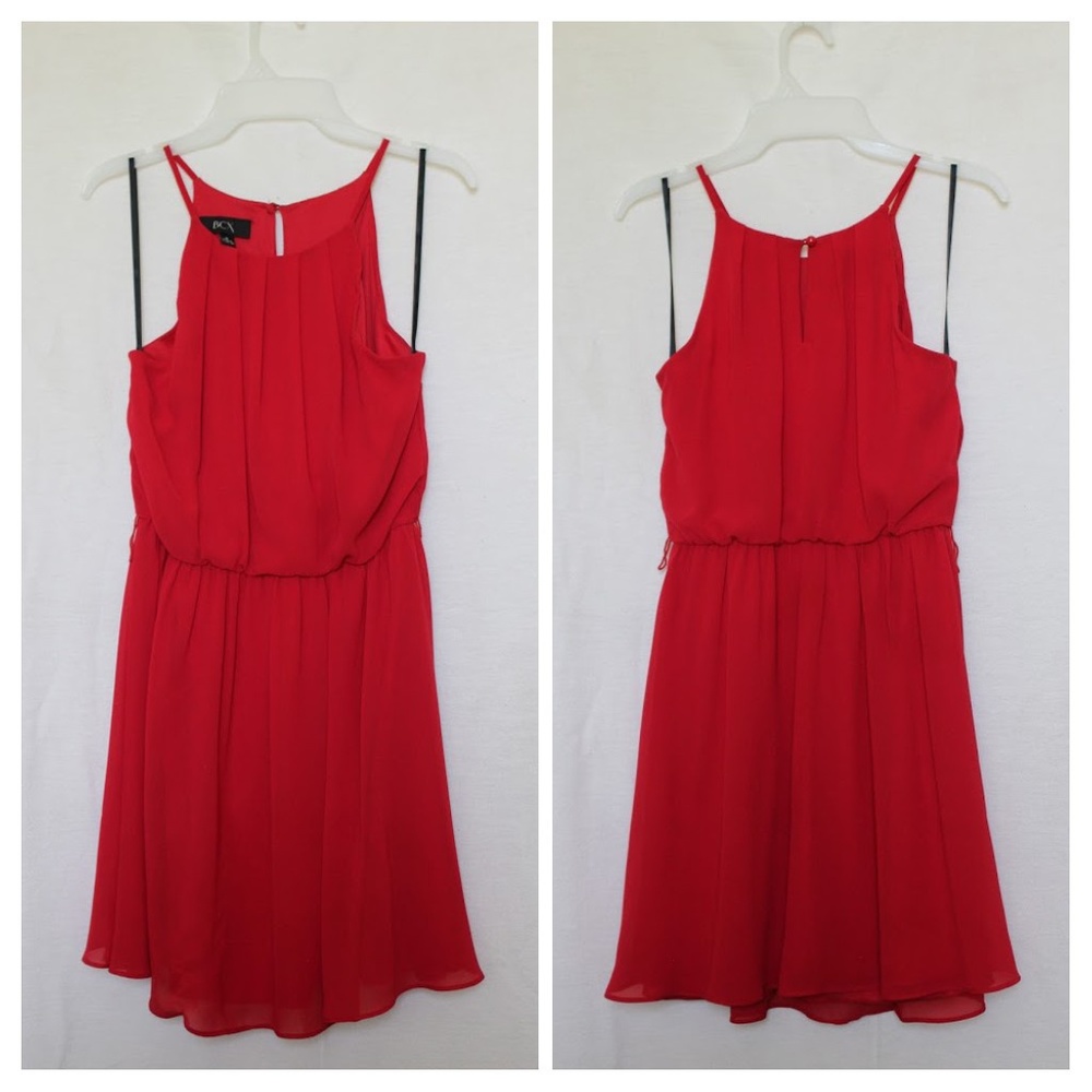 Red Dress Halter Neckline